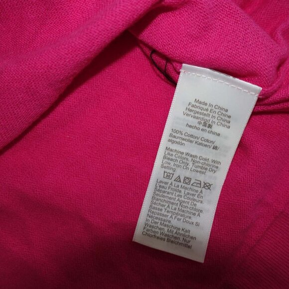 J. Crew Women's Teddie Cotton Crewneck Sweater Large Pink Pullover Style L1561 L - Picture 5 of 6